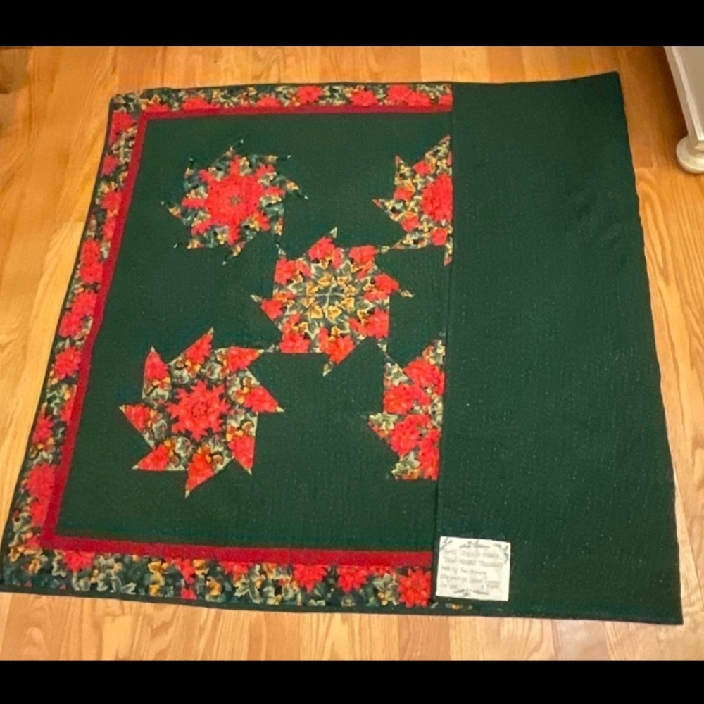 Handmade Vintage Christmas Quilt - Picture 3 of 8